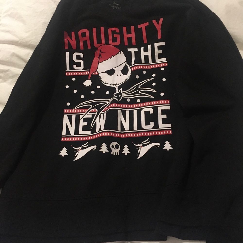 Nightmare Before Christmas Naughty is the New Nice Jack Skellington sweatshirt M